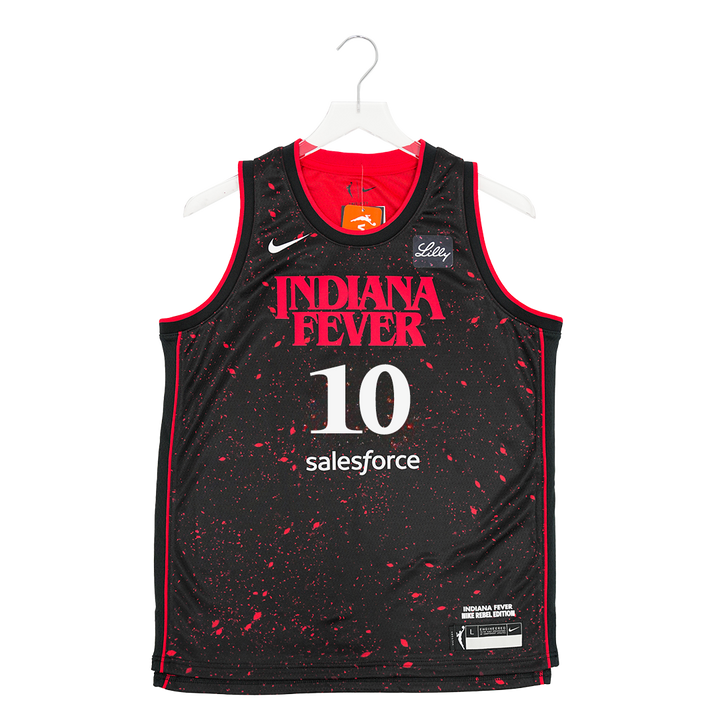 Youth Indiana Fever #10 Lexie Hull Stranger Things Rebel Swingman Jersey in Black by Nike