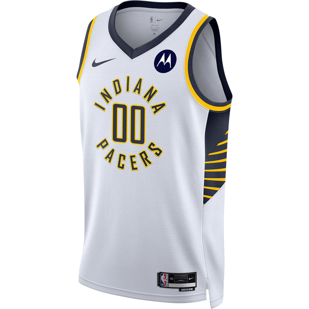 Adult Indiana Pacers 22-23' Association #00 Mathurin Swingman Jersey by Nike In White - Front View