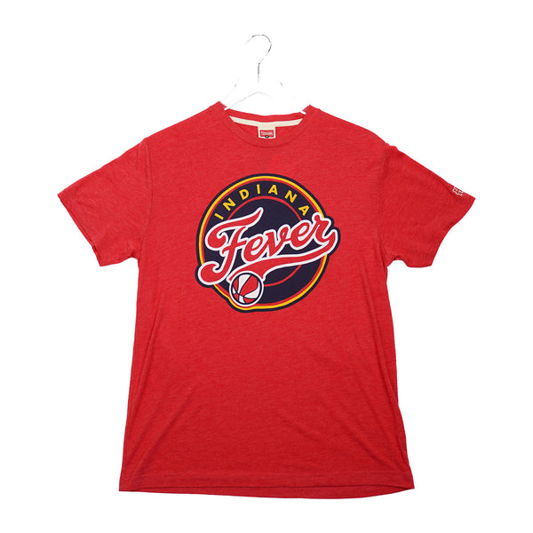 Adult Indiana Fever Bullseye Logo T-shirt in Red by Homage in Red - Front View