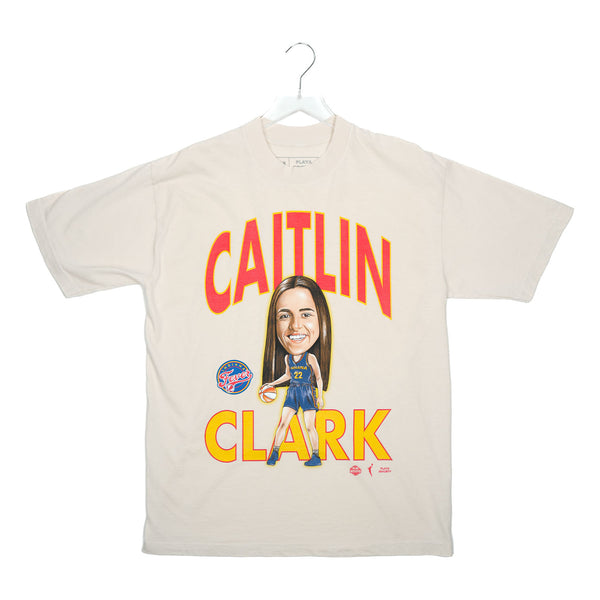 Adult Indiana Fever Caitlin Clark #1 Draft Pick T-shirt in Navy by Playa Society - Front View