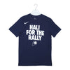 Adult Indiana Pacers 2024 Playoffs Hali For The Rally T-shirt in Navy by Nike