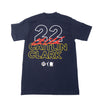 Adult Indiana Fever Caitlin Clark Signature Series T-shirt in Navy by Round 21 - Back View
