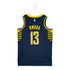 Adult Indiana Pacers 22-23' Icon #13 Nwora Swingman Jersey by Nike In Blue & Gold - Back View