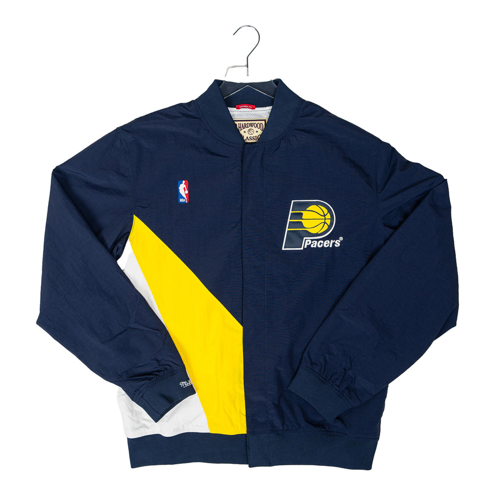 Indiana Pacers Letterman Navy Blue Leather Jacket