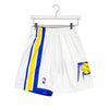 Adult Indiana Pacers '03 Swingman Shorts in White by Mitchell and Ness