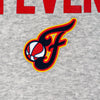 Women's Indiana Fever Wordmark Logo Varsity Hooded Sweatshirt in Grey by Nike - Zoomed Front View