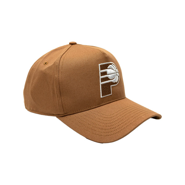 Adult Indiana Pacers Ballpark MVP Hat in Khaki by 47' Brand - Angled Right Side View