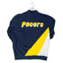 Adult Indiana Pacers Authentic Flo Jo Warm-Up Jacket by Mitchell and Ness In Blue, Gold & White - Back View