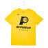 Adult Indiana Pacers 2024 NBA Playoffs Revved Up T-shirt in Gold by Nike - Front View