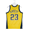 Adult Indiana Pacers Ron Artest #23 Gold Pinstripe Hardwood Classic Jersey by Mitchell and Ness