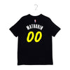 Adult Indiana Pacers #00 Bennedict Mathurin 23-24' CITY EDITION Name and Number T-shirt by Nike In Black - Back View