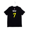 Adult Indiana Pacers #7 Buddy Hield 23-24' CITY EDITION Name and Number T-shirt by Nike In Black - Back View
