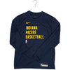 Adult Indiana Pacers 23-24' Long Sleeve Practice Shirt in Navy by Nike