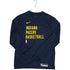Adult Indiana Pacers 23-24' Long Sleeve Practice Shirt in Navy by Nike - Front View