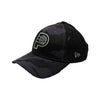 Women's Indiana Pacers Glam Logo 9Forty Hat by New Era In Black - Angled Left Side View