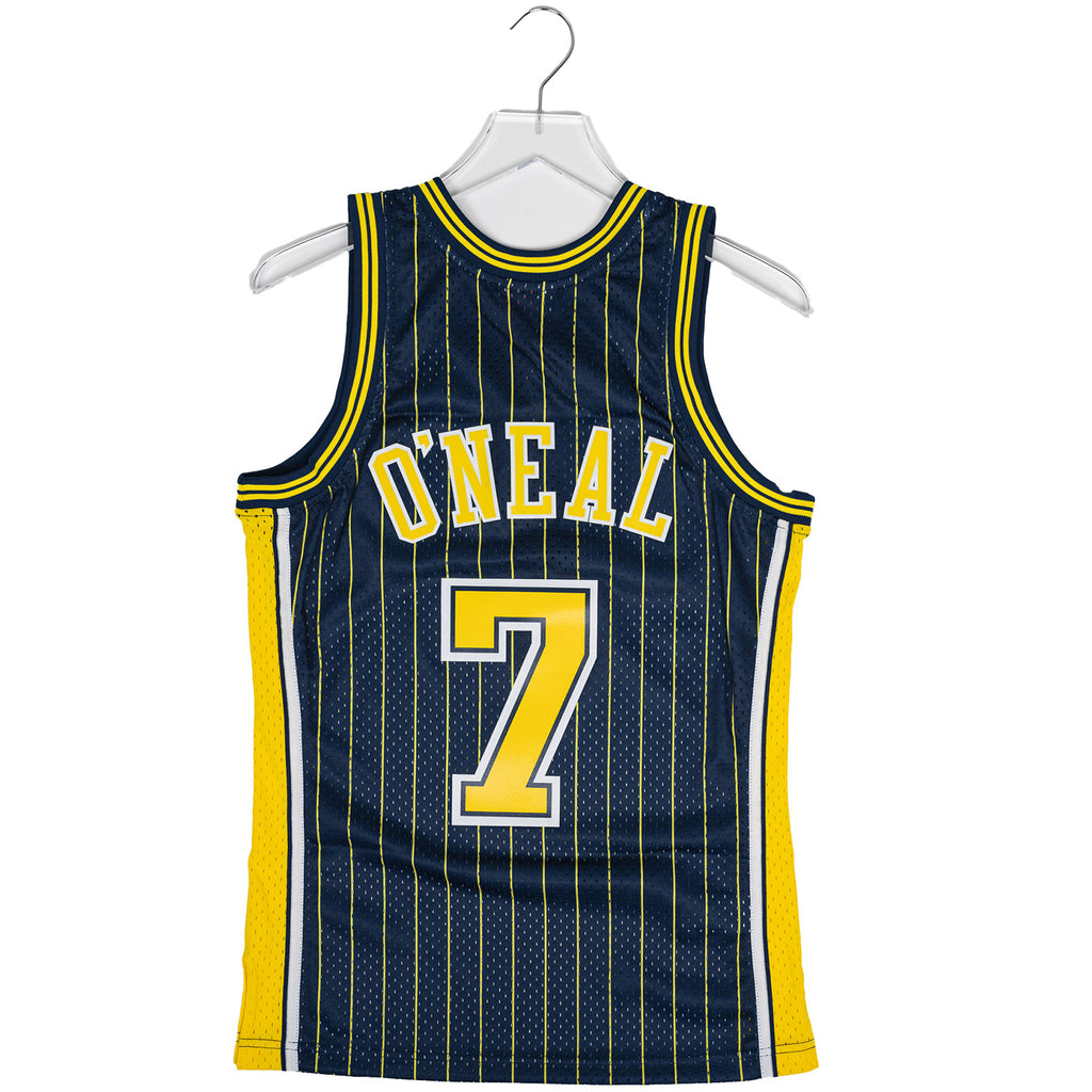 Adult Indiana Pacers Jermaine O'Neal #7 Navy Pinstripe