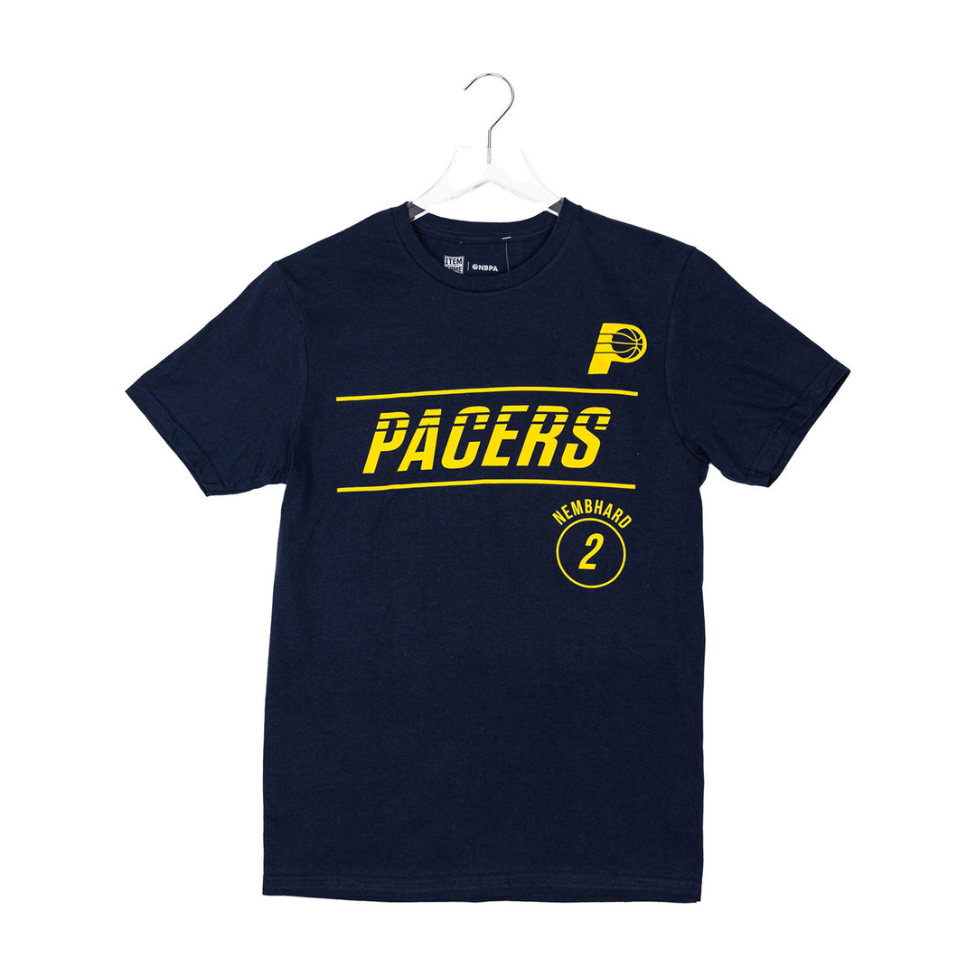 Adult Indiana Pacers #2 Andrew Nembhard Rhythm Icon Name and Number T-shirt in Navy by Pacers Team Store - Front View