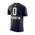 Adult NBA All-Star 2024 Indianapolis #0 Tyrese Haliburton Name and Number T-shirt in Navy by Nike - Back View