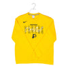 Adult Indiana Pacers Name Over Logo Basketball Club Crewneck Sweatshirt in Gold by Nike