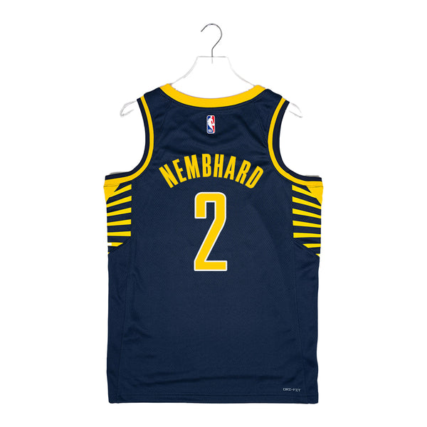 Adult Indiana Pacers #2 Nembhard Icon Swingman Jersey by Nike In Navy - Back View