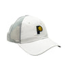 Women's Indiana Pacers Mini 9TWENTY Trucker Hat by New Era In White & Grey - Angled Right Side View
