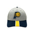 Adult Indiana Pacers 39Thirty Stripe Hat in Grey by New Era - Front View