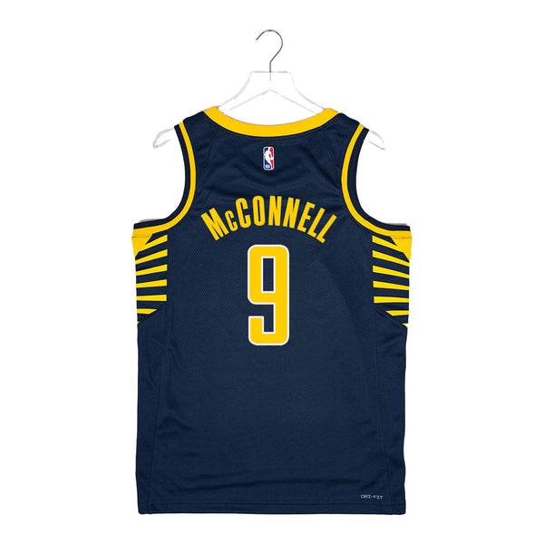 Men's Indiana Pacers T.J. McConnell Nike Icon Swingman Jersey in Navy - Back View