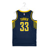 Adult Indiana Pacers #33 Myles Turner Icon Swingman Jersey by Nike in Navy - Back View