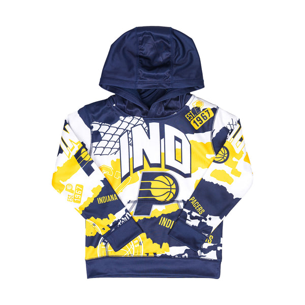 Youth Indiana Pacers Over the Limit Hooded Fleece in Navy by Outerstock