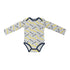 Newborn Indiana Pacers Triple Double Long Sleeve Creeper 2-Piece Set by Nike In Grey - Grey Onesie Front View