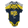 Youth Infant Indiana Pacers 3 Piece Slam Dunk Onesie Set in Navy by Nike