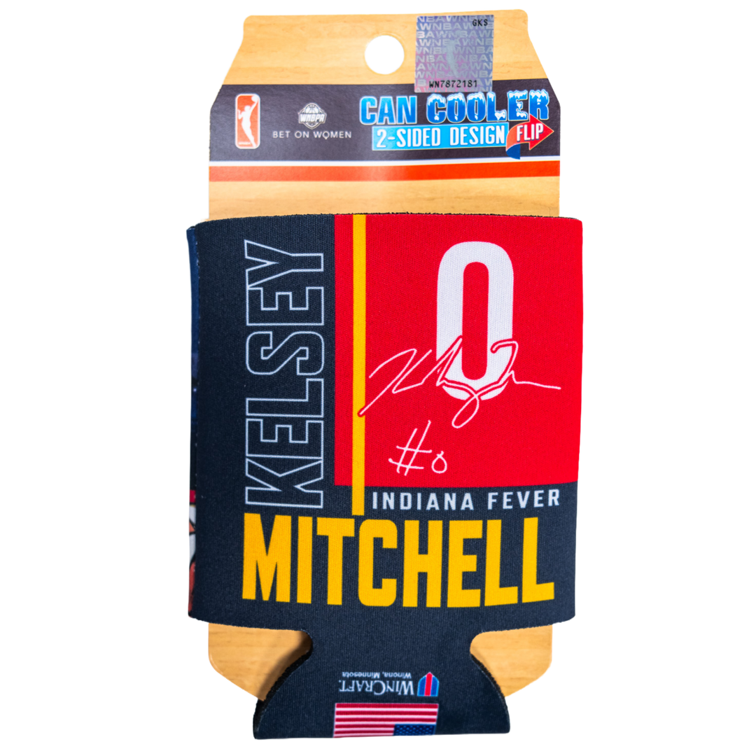Indiana Fever #0 Kelsey Mitchell Can Cooler Koozie in Navy by Wincraft