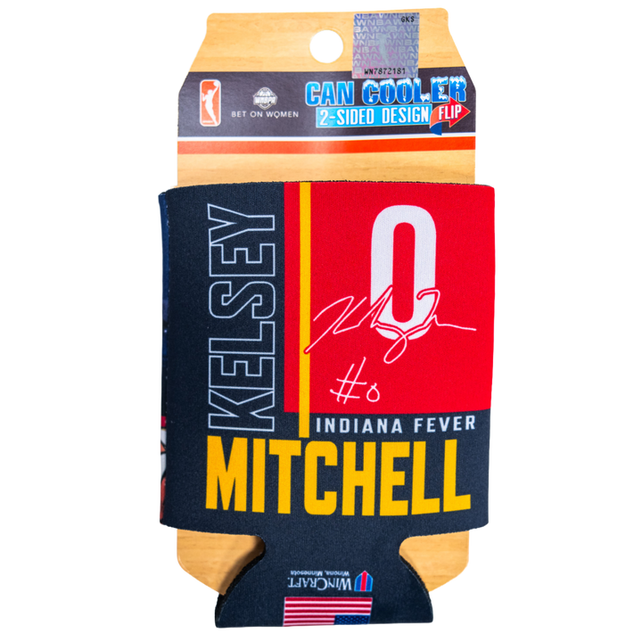 Indiana Fever #0 Kelsey Mitchell Can Cooler Koozie in Navy by Wincraft