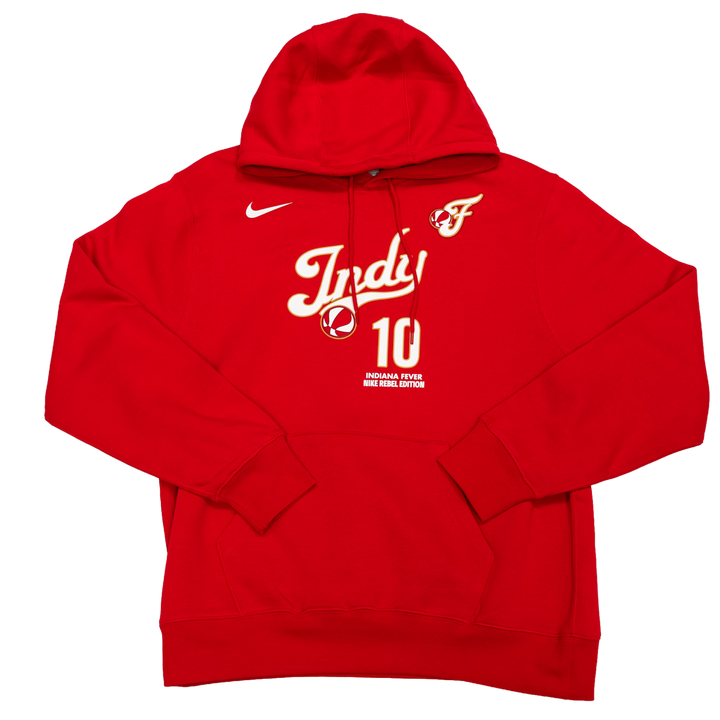 Adult Indiana Fever #10 Lexie Hull 2026 Rebel Name and Number Sweatshirt in Red by Nike