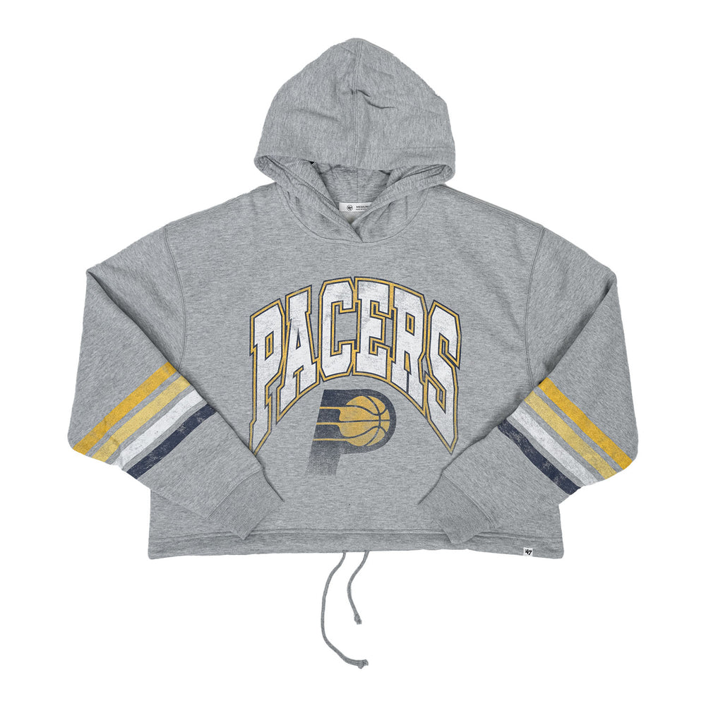 Women's G-III 4Her by Carl Banks White Indiana Pacers MVP Raglan Hoodie Long Sleeve T-Shirt Size: Small