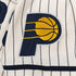 Adult Indiana Pacers Pinstripe Hooded Fleece in Natural by 47' - Zoomed in Left Arm Patch View