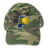 Adult Indiana Pacers Primary Logo Clean Up Hat in Camo by 47' - Front View