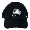 Adult Indiana Pacers Primary Logo Clean Up Hat in Black by 47'