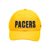 Adult Indiana Pacers Script Clean Up Hat in Gold by 47' - Front View