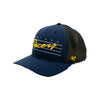 Adult Indiana Pacers Downdraft Trucker Hat in Charcoal by 47' Brand - Angled Left Side View