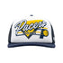 Adult Indiana Pacers Hang Out Trucker Hat in Navy by 47' - Front View