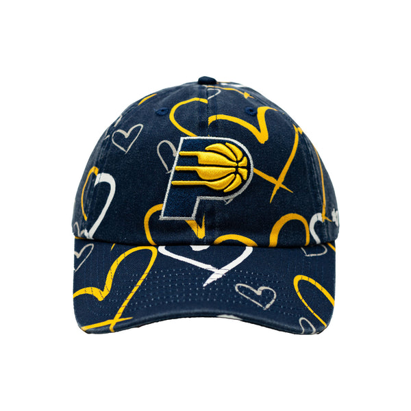 Youth Girls Indiana Pacers Adore Clean Up Hat in Navy by 47' Brand in Blue - Front View