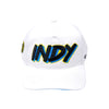 Adult Indiana Pacers 23-24' CITY EDITION 'INDY' Snap Hitch Hat in White by 47' Brand - Front View