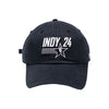 Adult NBA All-Star 2024 Indianapolis Clean Up Hat in Black by 47' Brand - Front View