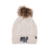 Women's NBA All-Star 2024 Indianapolis Meeko Pom Cuff Knit Hat in Natural by 47' Brand - Front View