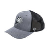 Adult Indiana Pacers Carbon Trucker Hat in Black by 47' - Angled Left Side View