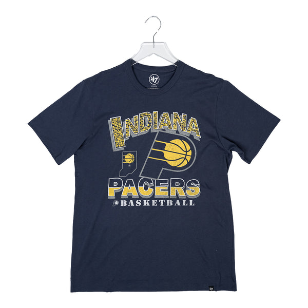 Adult Indiana Pacers Court Press Franklin Short Sleeve T-Shirt by 47' - Front View
