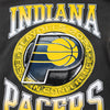 Adult Indiana Pacers 2024 NBA Playoffs Hooded Sweatshirt in Black by Authmade - Zoomed in Back Logo View