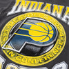 Adult Indiana Pacers 2024 NBA Playoffs T-shirt in Black by Authmade - Zoomed in Front Logo View