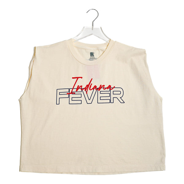 Women's Indiana Fever Strength Tank in Natural by Round 21 - Front View